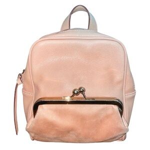 LC Lauren Conrad Blush Pink Leather Mini Backpack Purse Bag